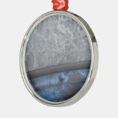 Fenster "Blauer Lkw" Silbernes Ornament (Links)