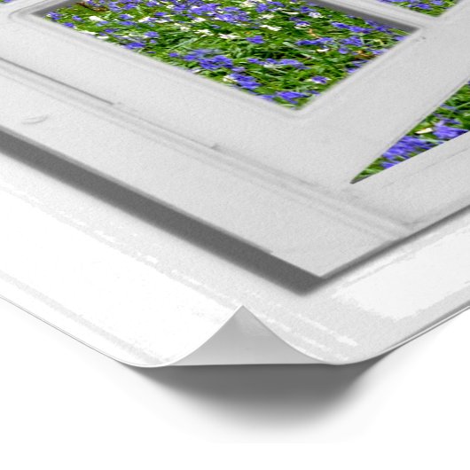 Fenster "Bluebells and Trees View Imitats" Poster (Ecke)