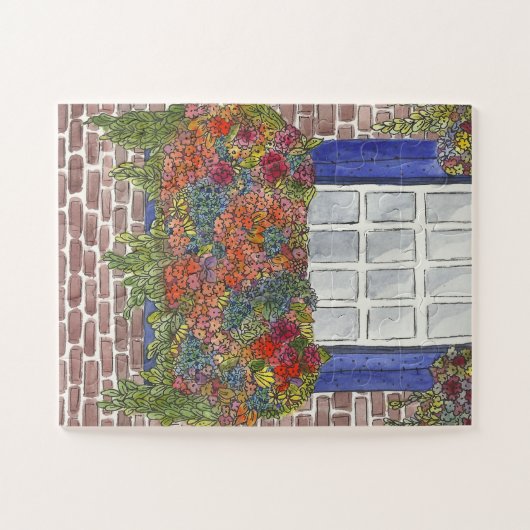 Fenster-Blume Puzzle (Horizontal)