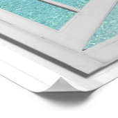 Fenster "Boardwalk Pier Ocean View Imitate" Poster (Ecke)