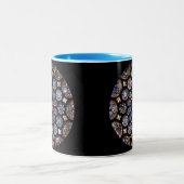 Fenster "Chartres-Rose" Zweifarbige Tasse (Mittel)