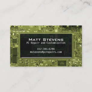 Fenster "Computerreparatur der Geschäftskartenscha Visitenkarte