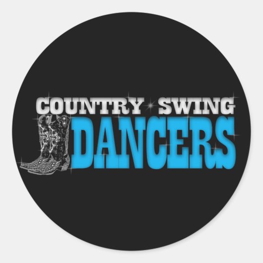 Fenster "Country Swing Dancers" Runder Aufkleber (Vorderseite)