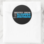 Fenster "Country Swing Dancers" Runder Aufkleber (Tasche)