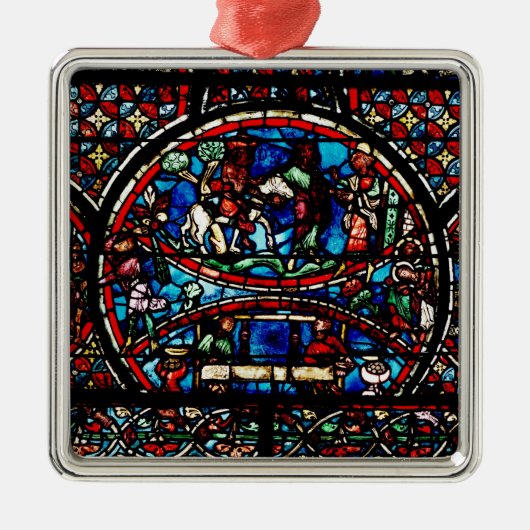 Fenster, das den barmherzigen Samariter darstellt Ornament Aus Metall (Vorne)