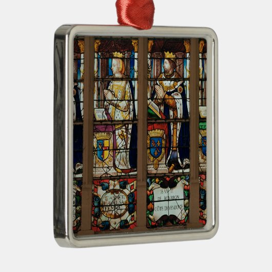 Fenster, das Louis de Bourbon darstellt Ornament Aus Metall (Rechts)