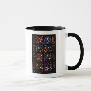 Fenster, das Szenen darstellt Tasse