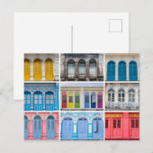 Fenster der alten Stadt Phuket, Thailand Postkarte (Vorne/Hinten)