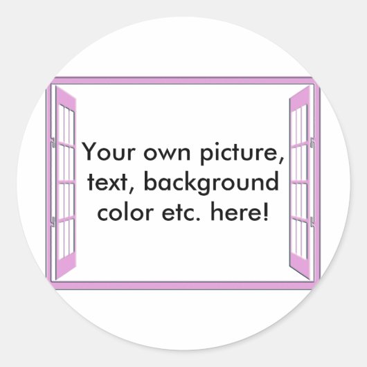 Fenster der Gelegenheit Runder Aufkleber (Vorderseite)