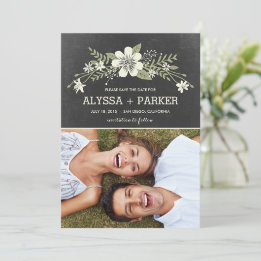 Fenster der Hauptplatine speichern die Datumskarte Save The Date (Stehend Vorderseite)