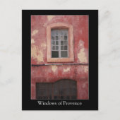 Fenster der Provence Old Red Village House Postkarte (Vorderseite)