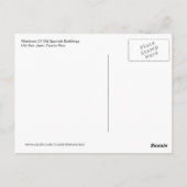 Fenster des alten San Juan, Puerto Rico Postkarte (Rückseite)