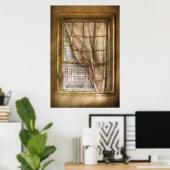 Fenster - ein wenig Licht Gelassen Poster (Heimbüro)