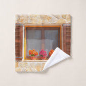 Fenster eines spanischen Finca Badhandtuch Set (Waschlappen)