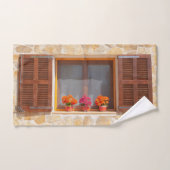 Fenster eines spanischen Finca Badhandtuch Set (Handtuch)