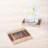 Fenster eines spanischen Finca Rechteckiger Pappuntersetzer (Vor Ort)