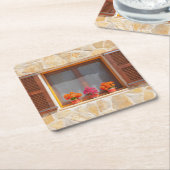 Fenster eines spanischen Finca Rechteckiger Pappuntersetzer (angewinkelt)