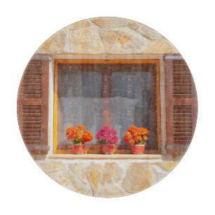 Fenster eines spanischen Finca Schneidebrett