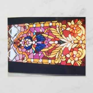 Fenster für Rollen, Blume und Juwelen Postkarte