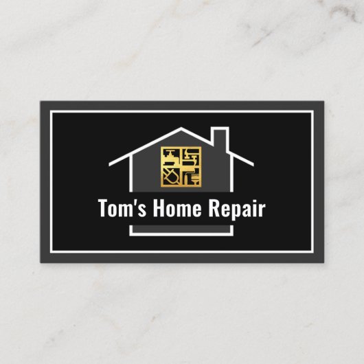 Fenster "Gebäude Frame Handyman Tools" Visitenkarte (Vorderseite)
