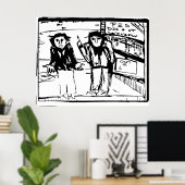 FENSTER "gefüttert RABATT" Poster (Heimbüro)