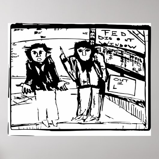 FENSTER "gefüttert RABATT" Poster (Vorne)