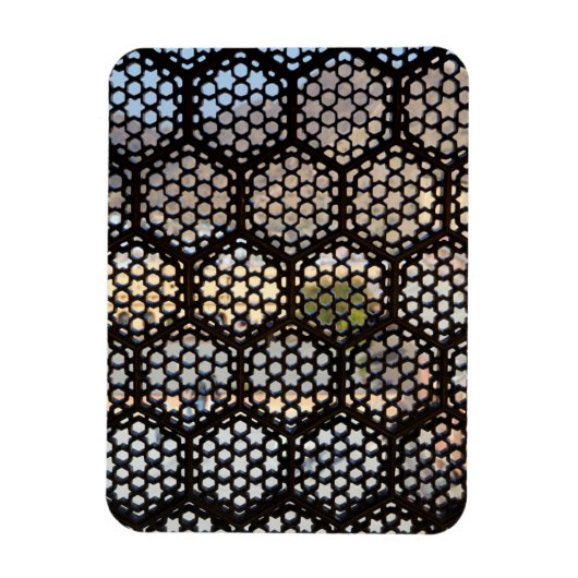 Fenster Geometrisches Gitter, Indien Magnet (Vertikal)