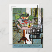 Fenster grün mit Goldfisch, Postkarte (Vorne/Hinten)