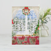 Fenster "Happy New Year Card" Dankeskarte (Stehend Vorderseite)