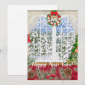 Fenster "Happy New Year Card" Dankeskarte (Vorne/Hinten)