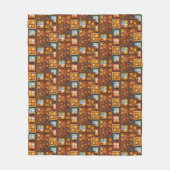 Fenster Herbst Fleecedecke (Vorderseite)