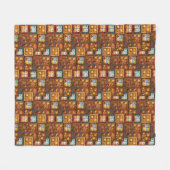 Fenster Herbst Fleecedecke (Vorderseite (Horizontal))