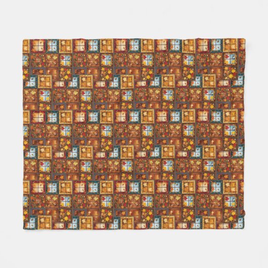 Fenster Herbst Fleecedecke (Vorderseite (Horizontal))