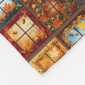Fenster Herbst Fleecedecke (Ecke)