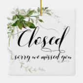 Fenster Hübsche Grünflächen im geschlossenen Einze Keramikornament (Rückseite)