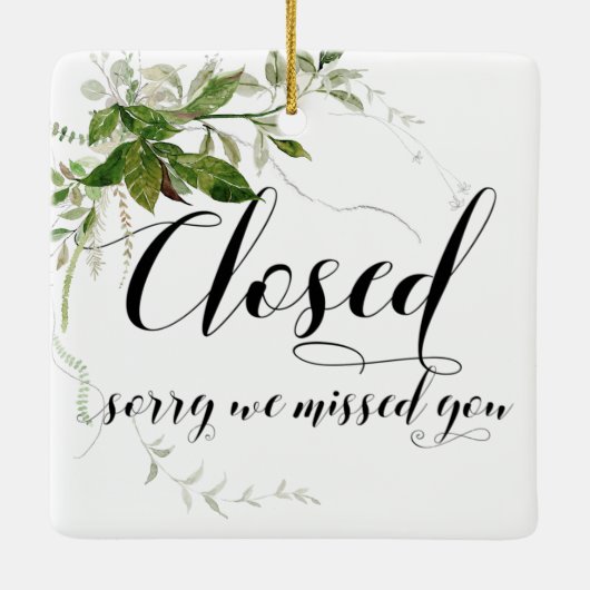 Fenster Hübsche Grünflächen im geschlossenen Einze Keramikornament (Rückseite)