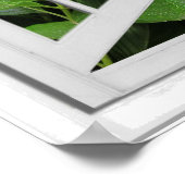 Fenster "Hydrangea Garden View Fake" Poster (Ecke)