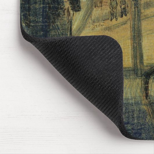 Fenster im Restaurant Bataille von Vincent van Gog Mousepad (Ecke)