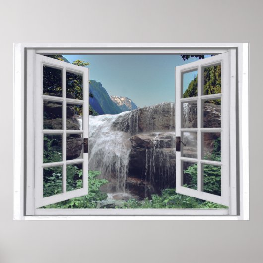 Fenster "Imitate Wasserfall" Poster (Vorne)