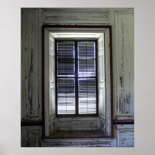 Fenster in Drayton Hall, Charleston Poster (Vorne)