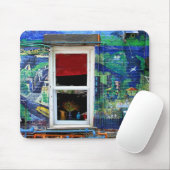 Fenster in einem Wandbild Mousepad (Mit Mouse)