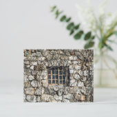 Fenster in einer Steinmauer Postkarte (Stehend Vorderseite)