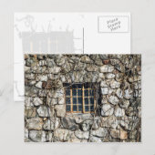 Fenster in einer Steinmauer Postkarte (Vorne/Hinten)