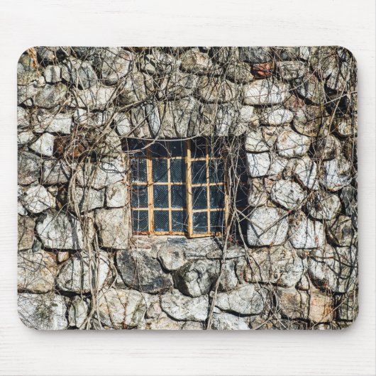 Fenster in einer Steinwand Mousepad (Vorne)