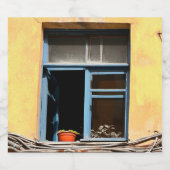 Fenster in Sankt Petersburg Schaumweinetikett (Einzelnes Label)