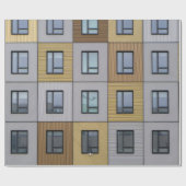 Fenster in Weiß und Beige, Gebäude Geschenkpapier (Flach)