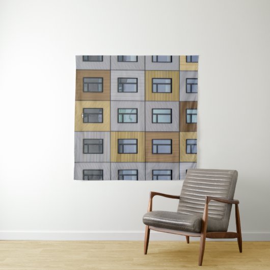 Fenster in Weiß und Beige, Gebäude Wandteppich (Beispiel (Horizontal))