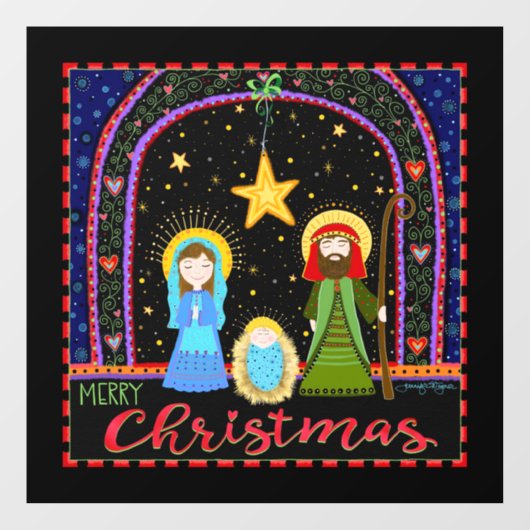 Fenster "Inspirivity" der Heiligen Familie Fensteraufkleber (Blatt)