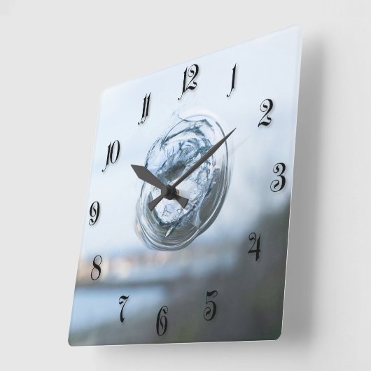 Fenster kaputt quadratische wanduhr (Winkel)