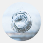 Fenster kaputt runder aufkleber (Vorderseite)